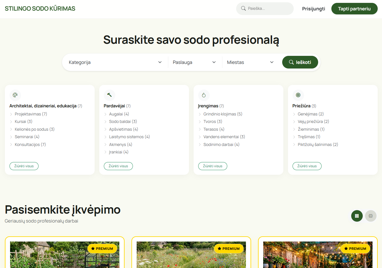 Stilingo sodo kūrimas